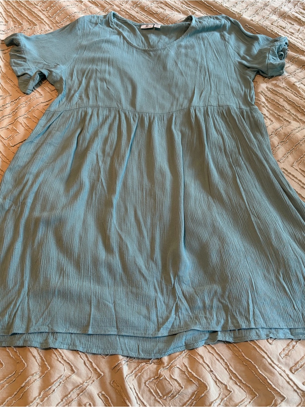 Versona light teal babydoll dress